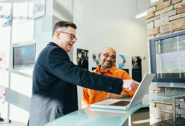 Man Pointing Laptop Computer. Photo by LinkedIn Sales Navigator on pexels.com