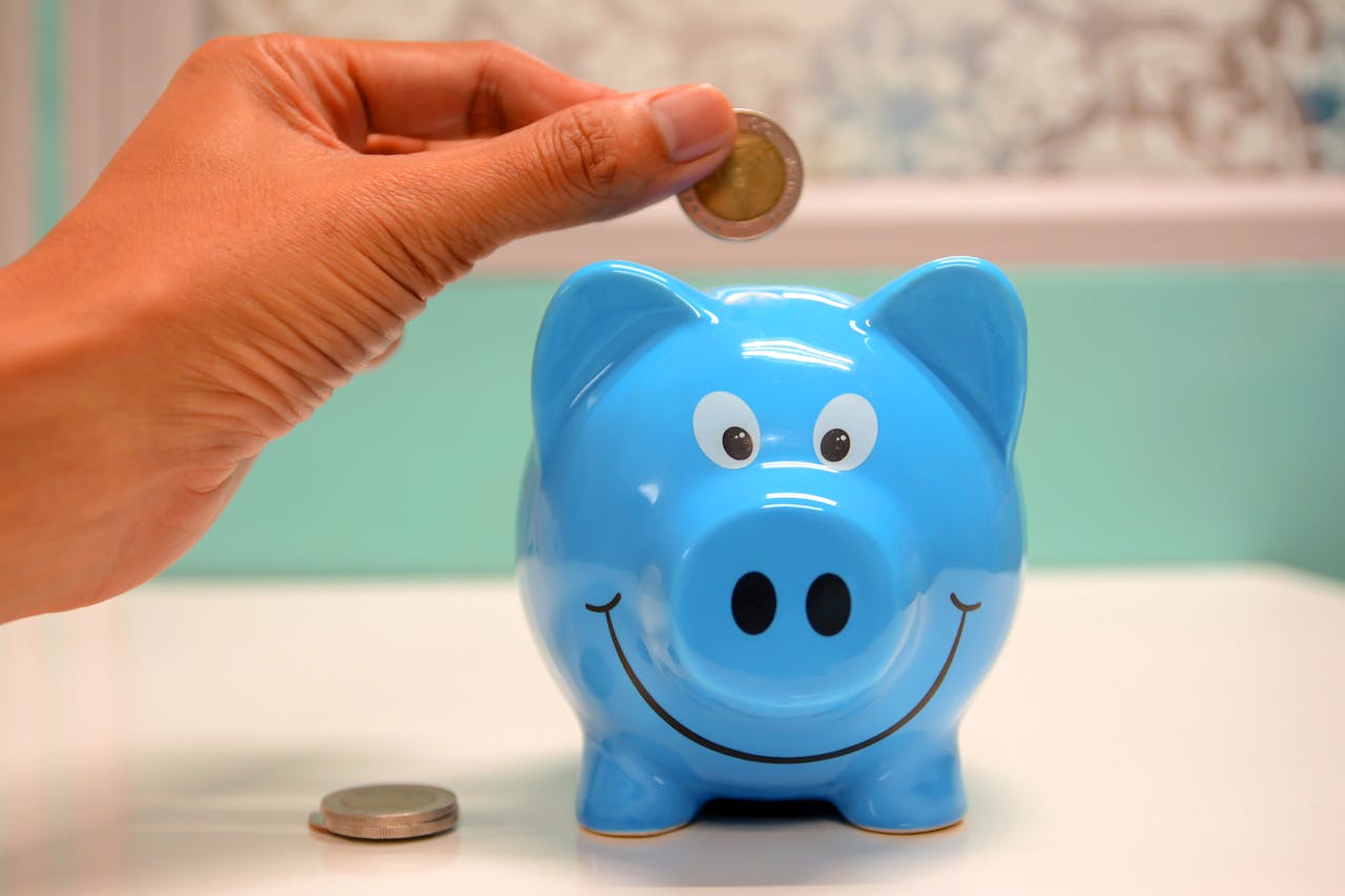 Person Putting Coin in a Piggy Bank. Photo by maitree rimthong on pexels