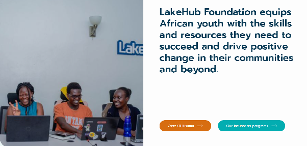 Poster of LakeHub with short description of service