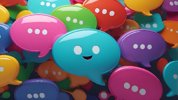 Chat bubbles in different colours